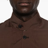 Giacca-camicia con tasche in marrone Grayed - uomo 