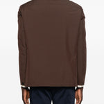 Giacca-camicia con tasche in marrone Grayed - uomo 