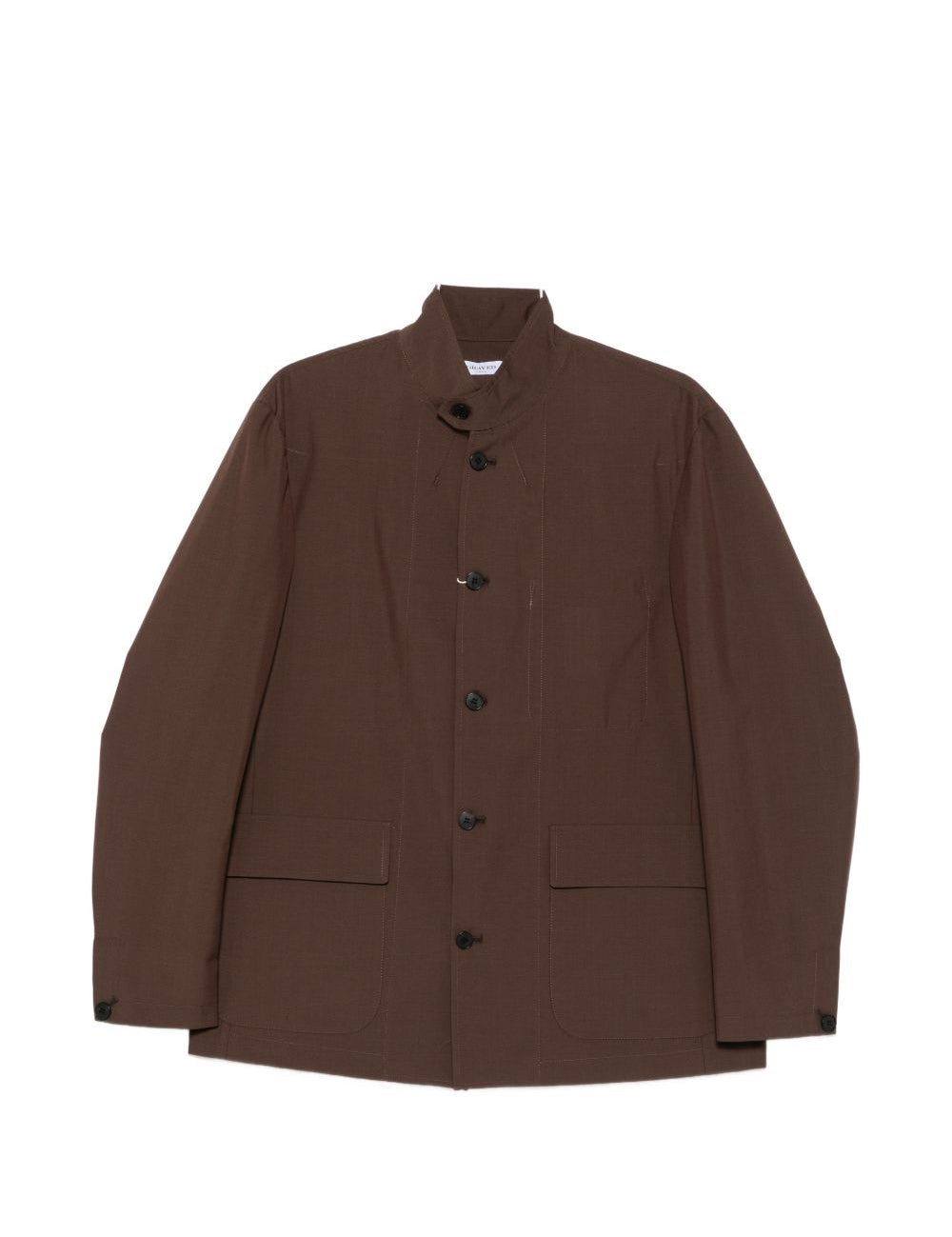 Giacca-camicia con tasche in marrone Grayed - uomo 