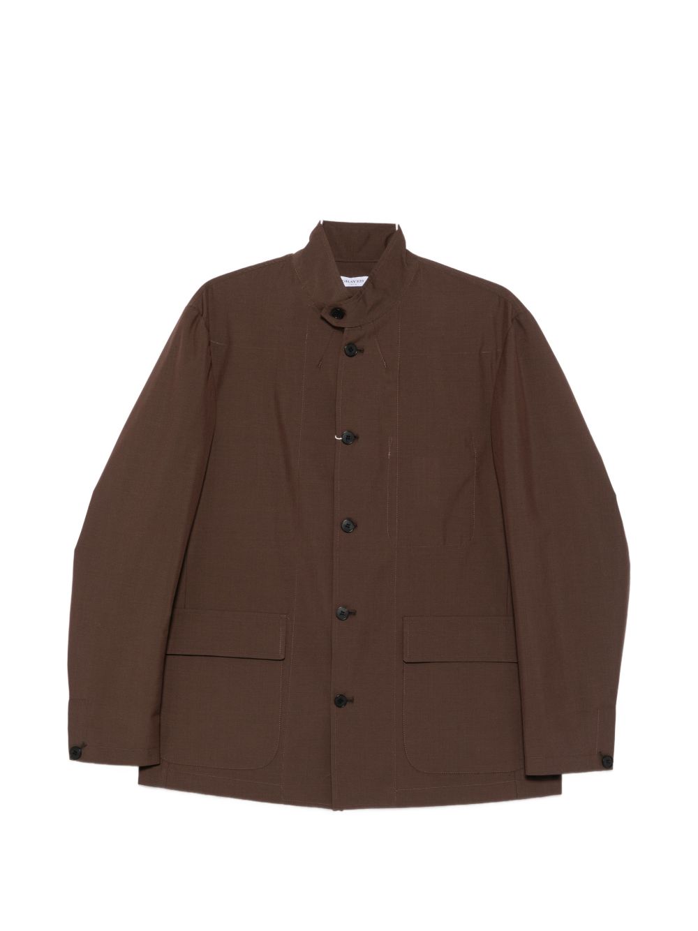 Giacca-camicia con tasche in marrone Grayed - uomo 
