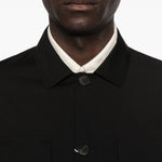 Giacca-camicia con bottoni in nero Grayed - uomo 