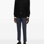 Giacca-camicia con bottoni in nero Grayed - uomo 