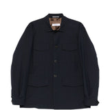 Giacca-camicia con bottoni in blu Grayed - uomo 