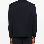 Giacca-camicia con bottoni in blu Grayed - uomo 