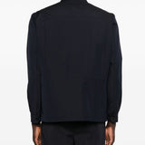 Giacca-camicia con bottoni in blu Grayed - uomo 