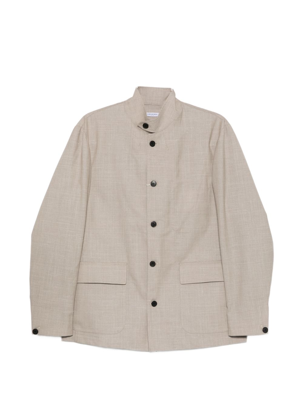 Giacca-camicia con bottoni in beige Grayed - uomo 