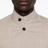Giacca-camicia con bottoni in beige Grayed - uomo 