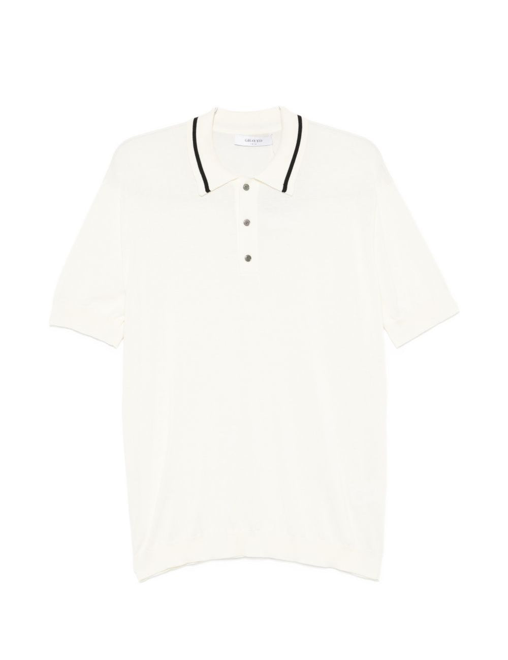 Polo con bottoni in bianco Grayed - uomo 