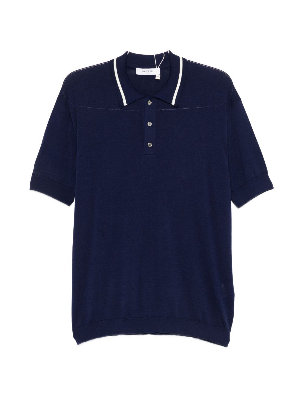 Polo a maniche corte in blu Grayed - uomo 