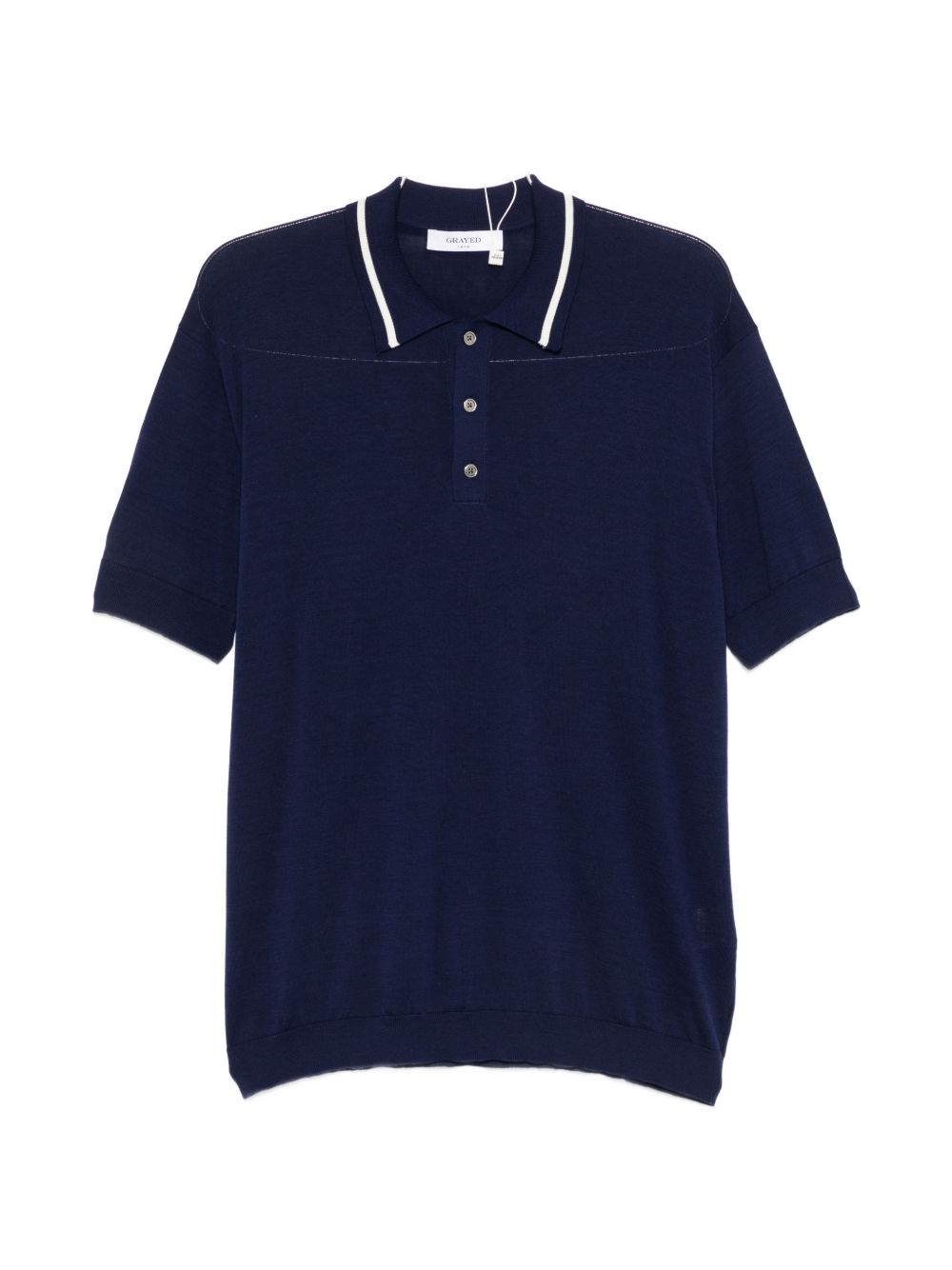 Polo a maniche corte in blu Grayed - uomo 