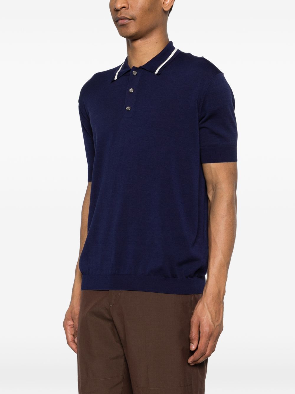 Polo a maniche corte in blu Grayed - uomo 