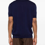 Polo a maniche corte in blu Grayed - uomo 