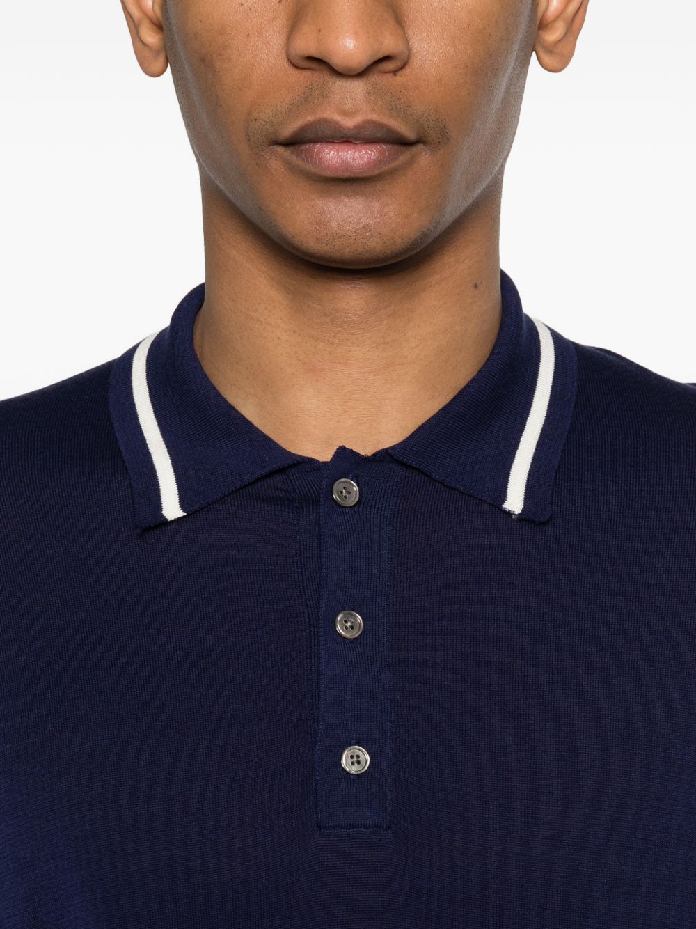 Polo a maniche corte in blu Grayed - uomo 
