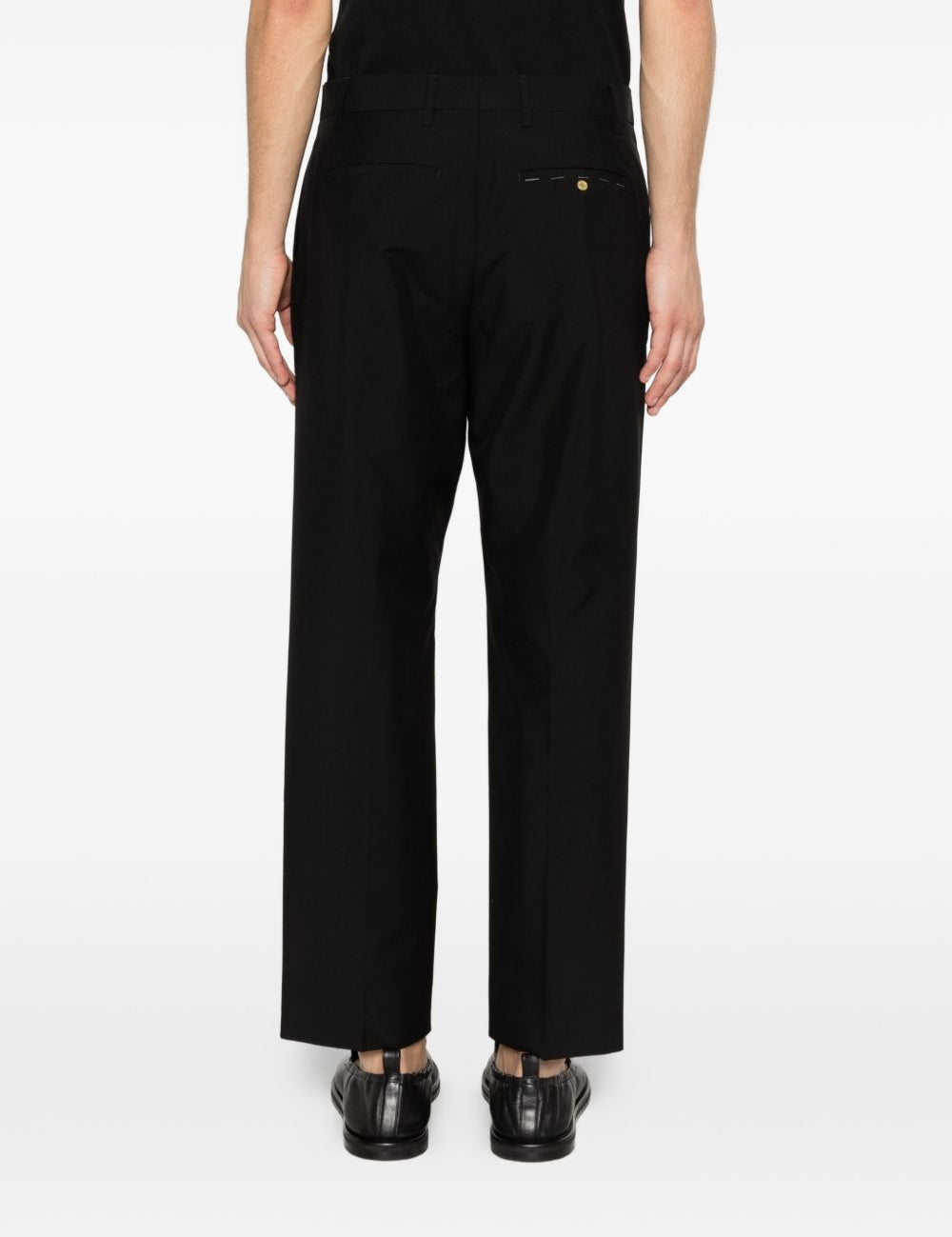 Pantaloni a pieghe albert in nero Grayed - uomo 