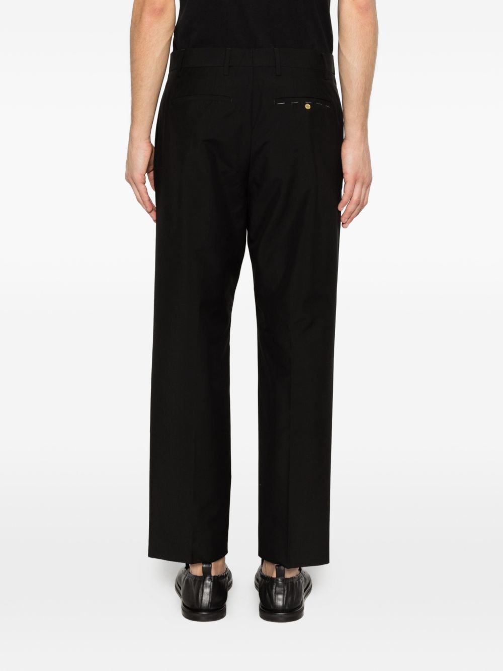 Pantaloni a pieghe albert in nero Grayed - uomo 
