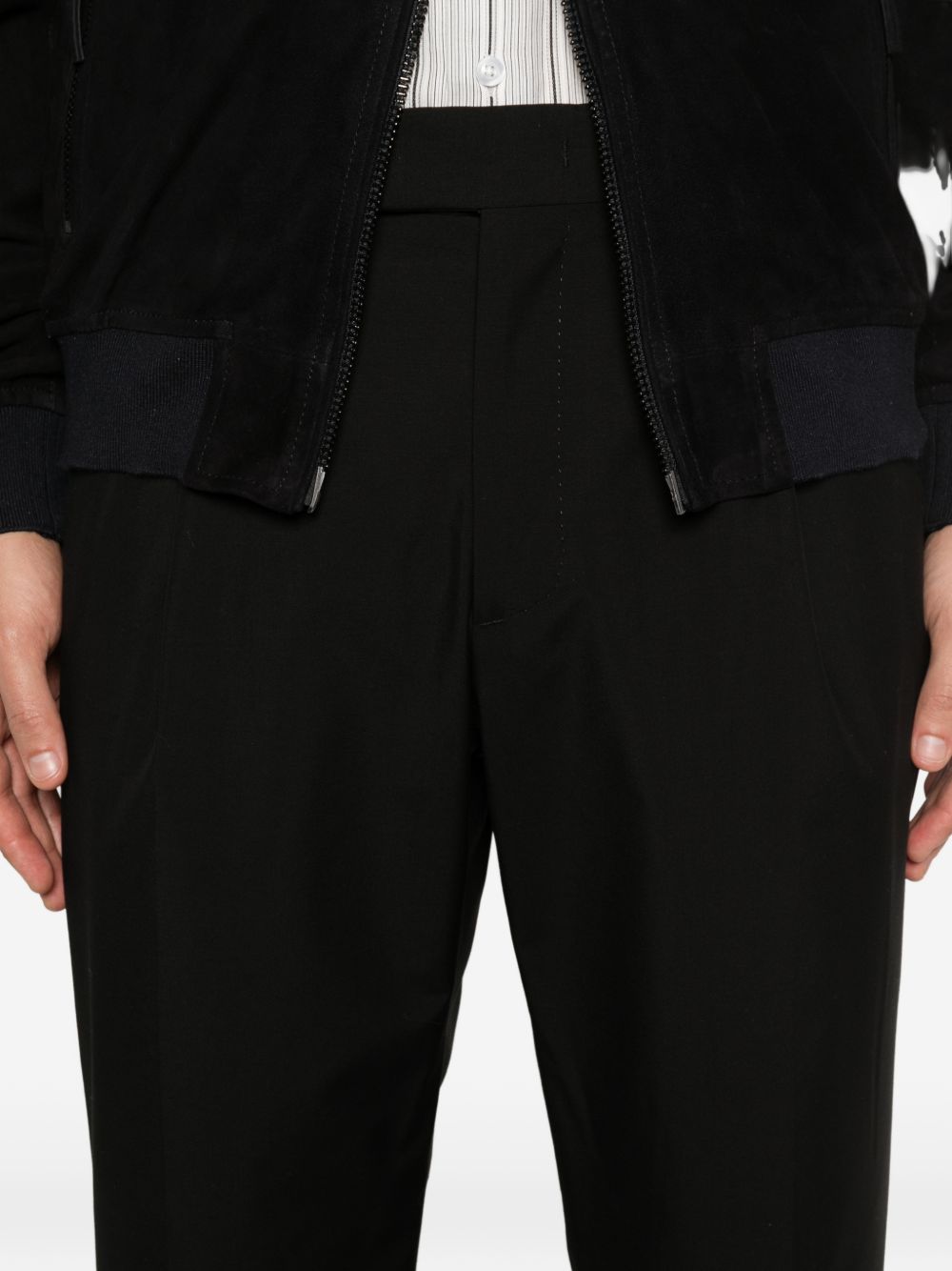Pantaloni a pieghe albert in nero Grayed - uomo 