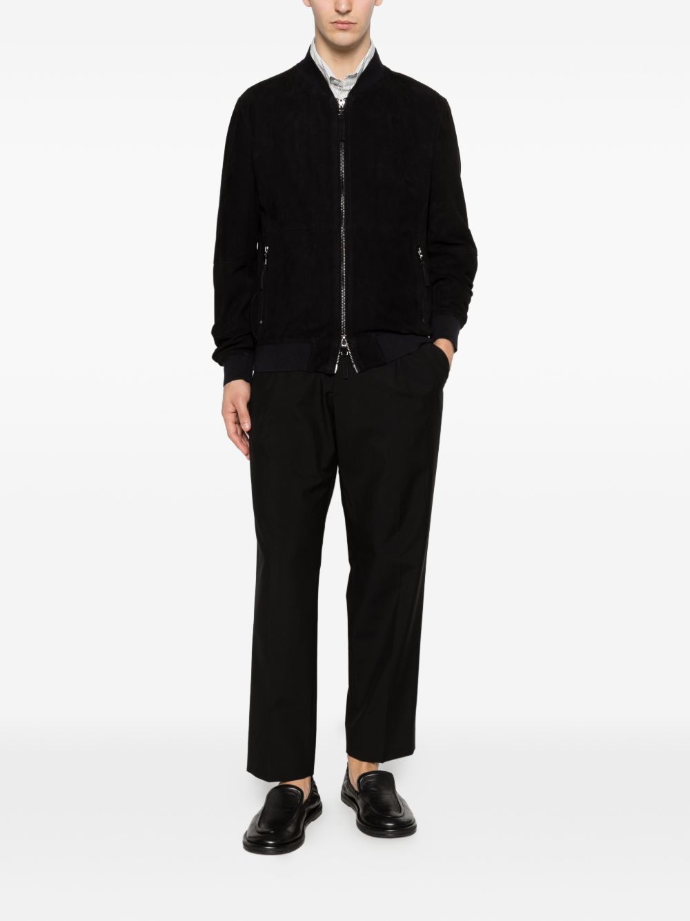 Pantaloni a pieghe albert in nero Grayed - uomo 