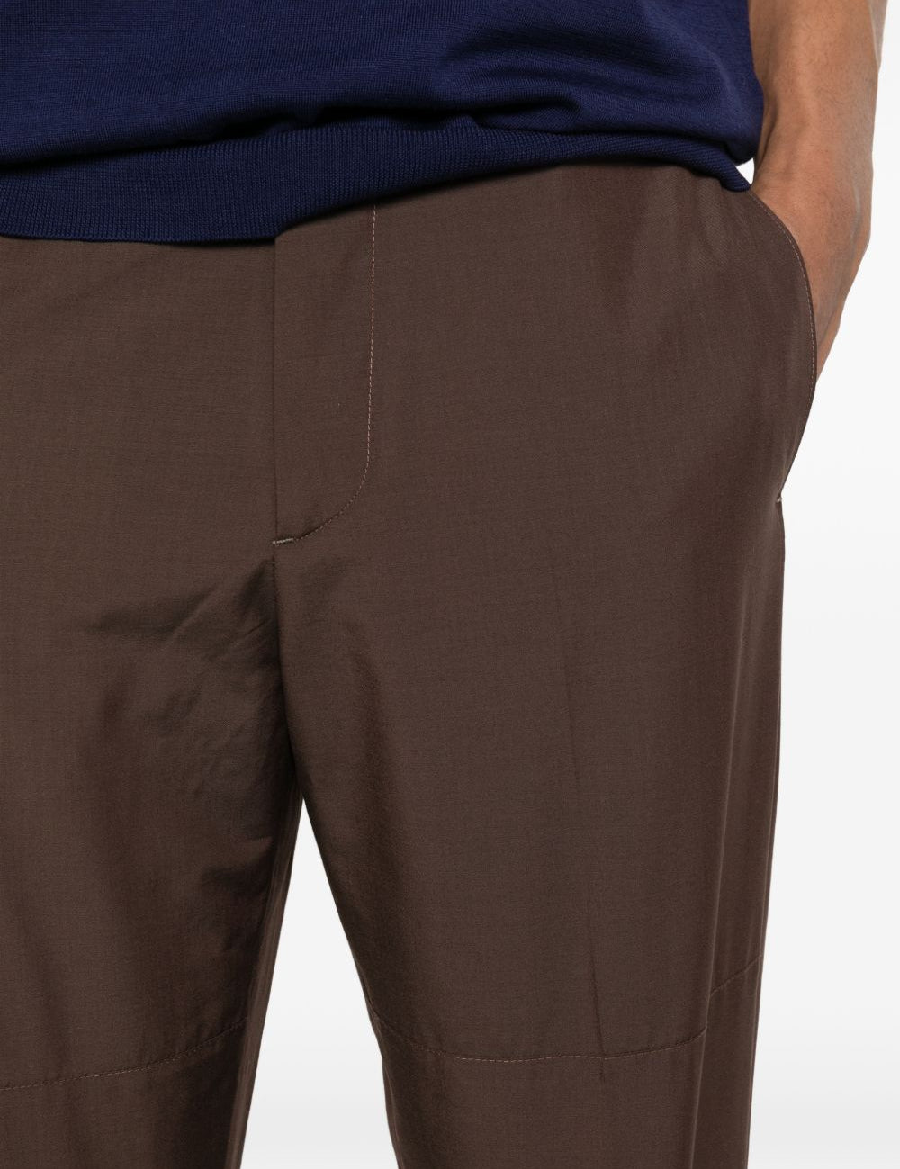 pantaloni diky in marrone grayed - uomo 