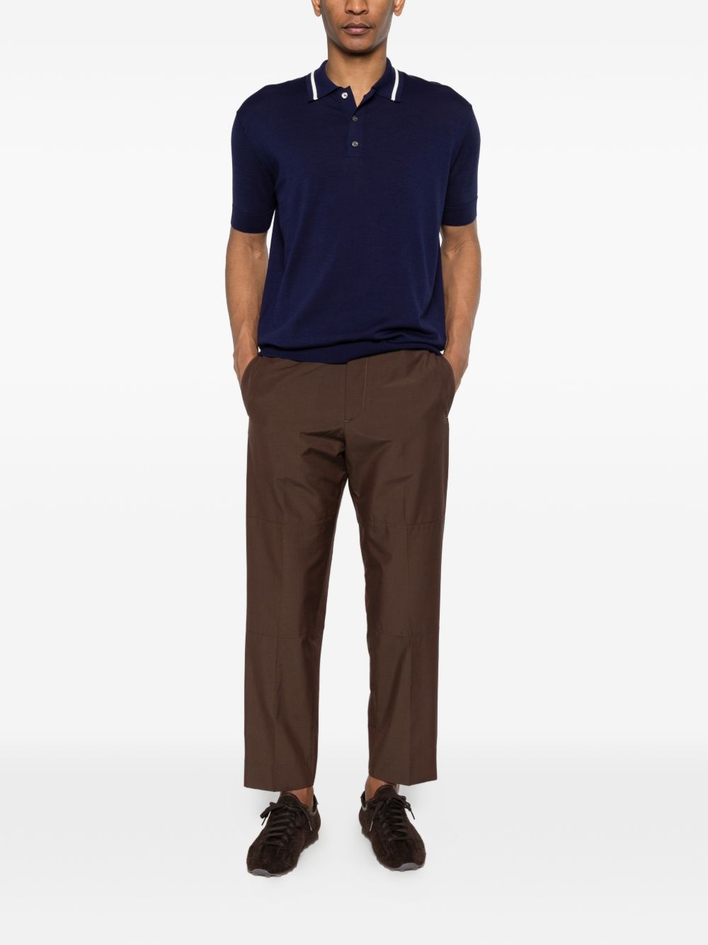 pantaloni diky in marrone grayed - uomo 