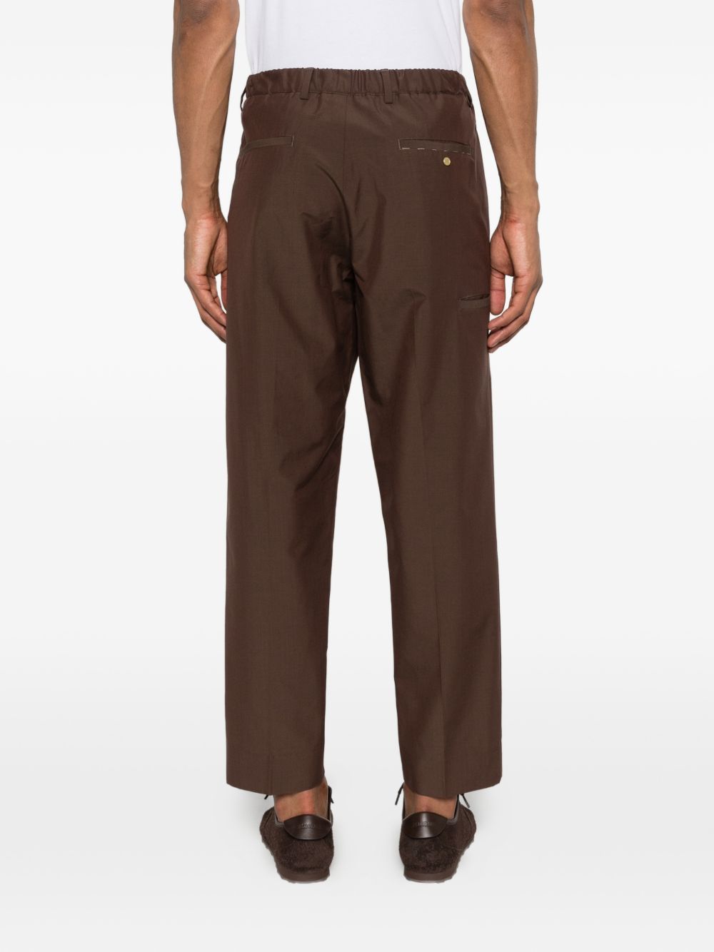 pantaloni diky in marrone grayed - uomo 