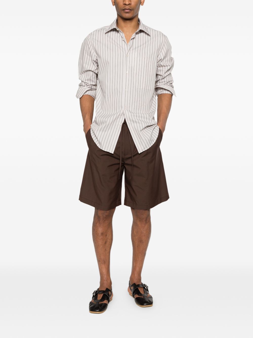 Shorts con coulisse in marrone Grayed - uomo 