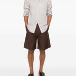 Shorts con coulisse in marrone Grayed - uomo 