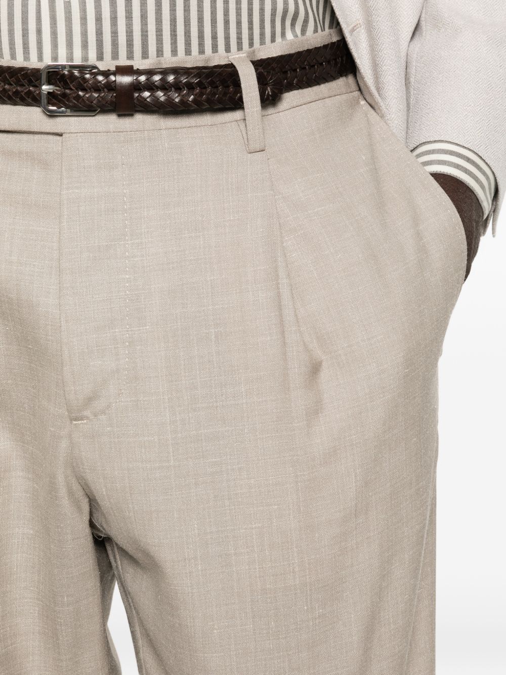 Pantaloni a pieghe Albert in beige Grayed - uomo 