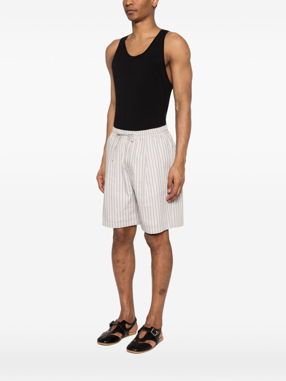 Pantaloncini a righe in beige Grayed - uomo 