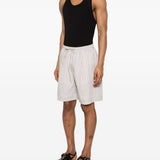 Pantaloncini a righe in beige Grayed - uomo 