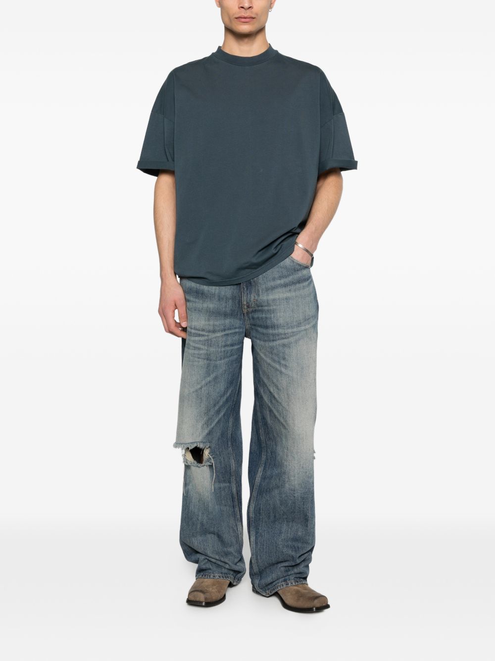 T-shirt Girocollo Virgil in blue Haikure - uomo 