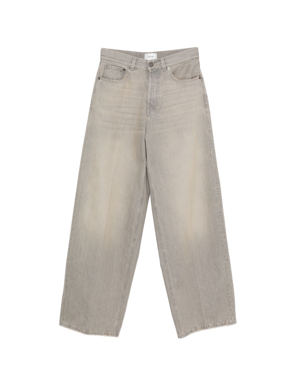 Jeans a gamba larga con effetto sbiadimento bethany in beige Haikure - donna 