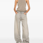 Jeans a gamba larga con effetto sbiadimento bethany in beige Haikure - donna 