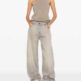 Jeans a gamba larga con effetto sbiadimento bethany in beige Haikure - donna 