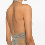 Jeans a gamba larga con effetto sbiadimento bethany in beige Haikure - donna 