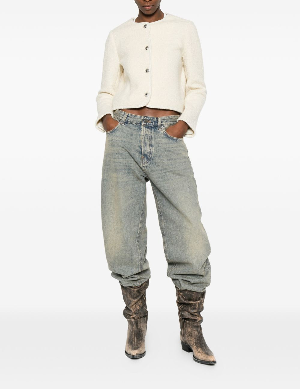 Jeans a bottoni in blu Haikure - donna 