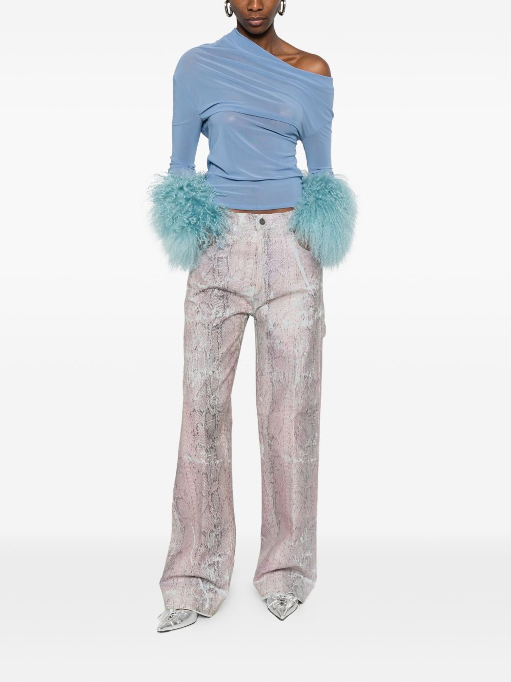 Jeans con stampa in blu e rosa Haikure - donna 