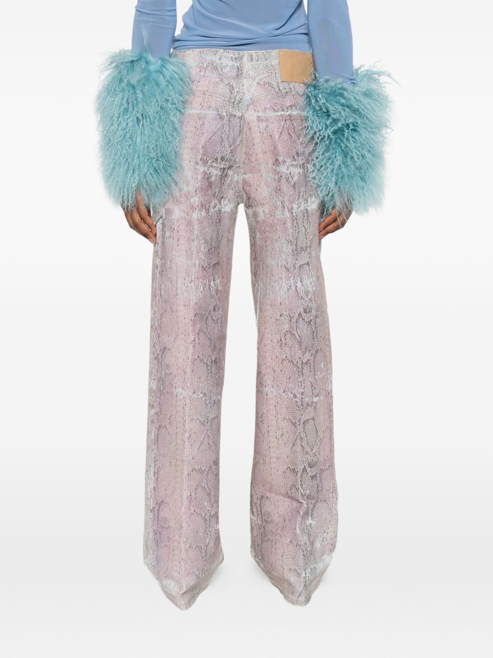 Jeans con stampa in blu e rosa Haikure - donna 