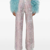 Jeans con stampa in blu e rosa Haikure - donna 