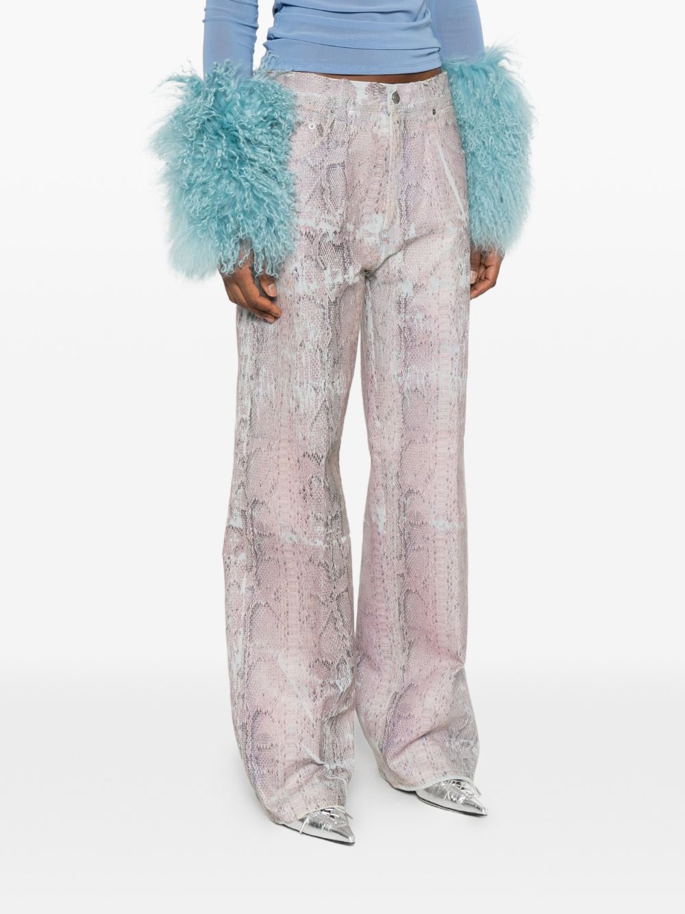 Jeans con stampa in blu e rosa Haikure - donna 