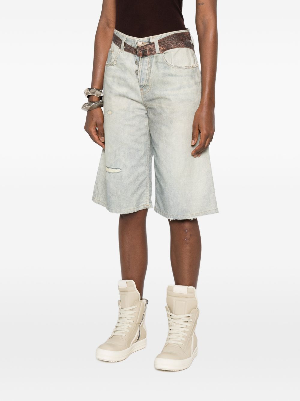 Shorts con stampa in blu Haikure - donna 