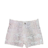 Pantaloncini in denim brit snake in blu e rosa Haikure - donna 