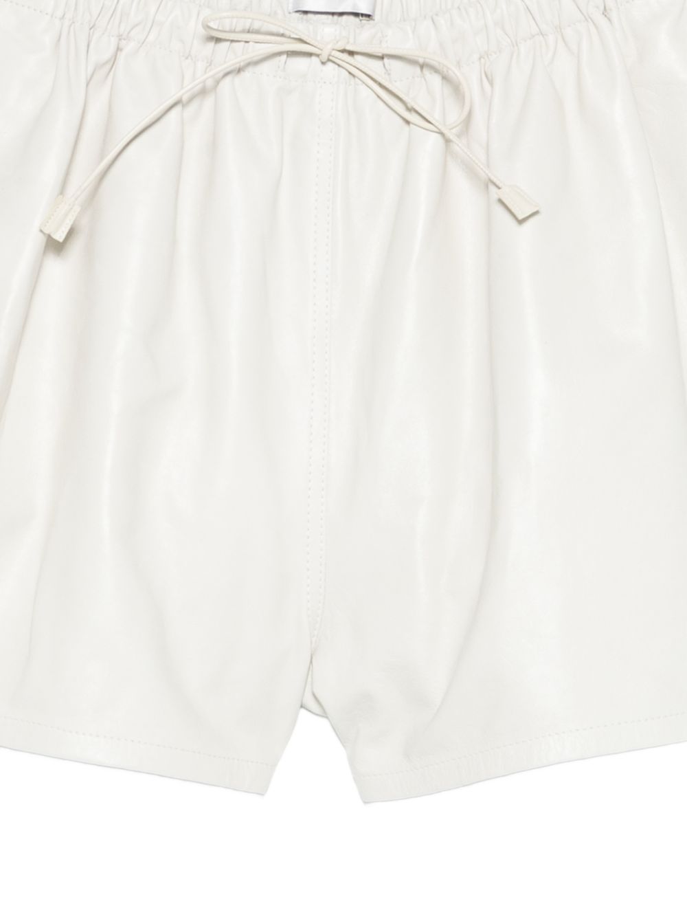 Pantaloncini con coulisse in bianco opaco 