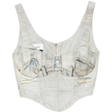 Top smanicato con scollo a V in blu Haikure - donna 