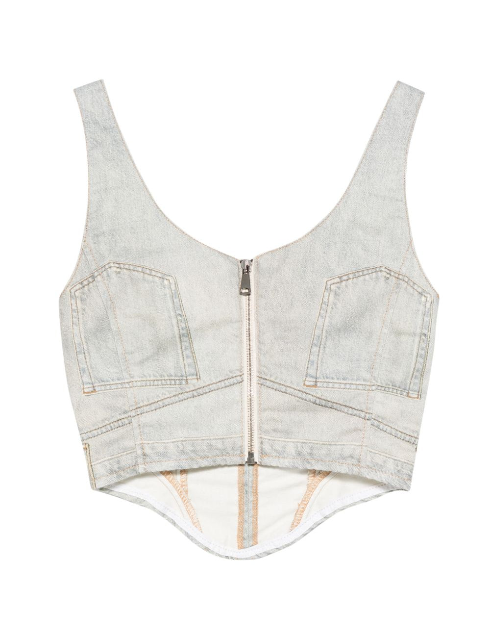 Top smanicato con scollo a V in blu Haikure - donna 