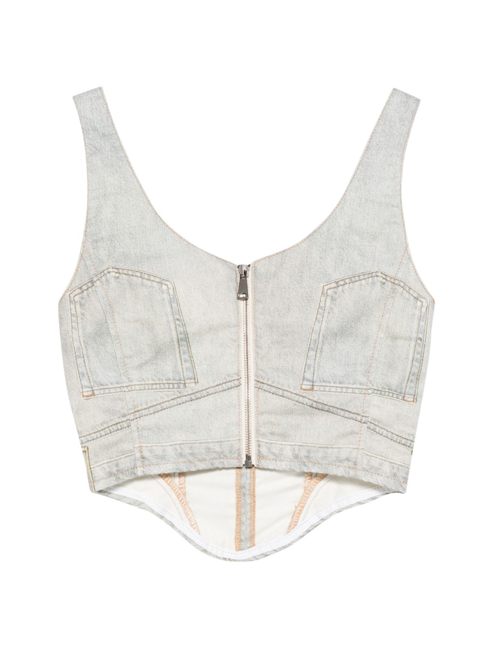 Top smanicato con scollo a V in blu Haikure - donna 