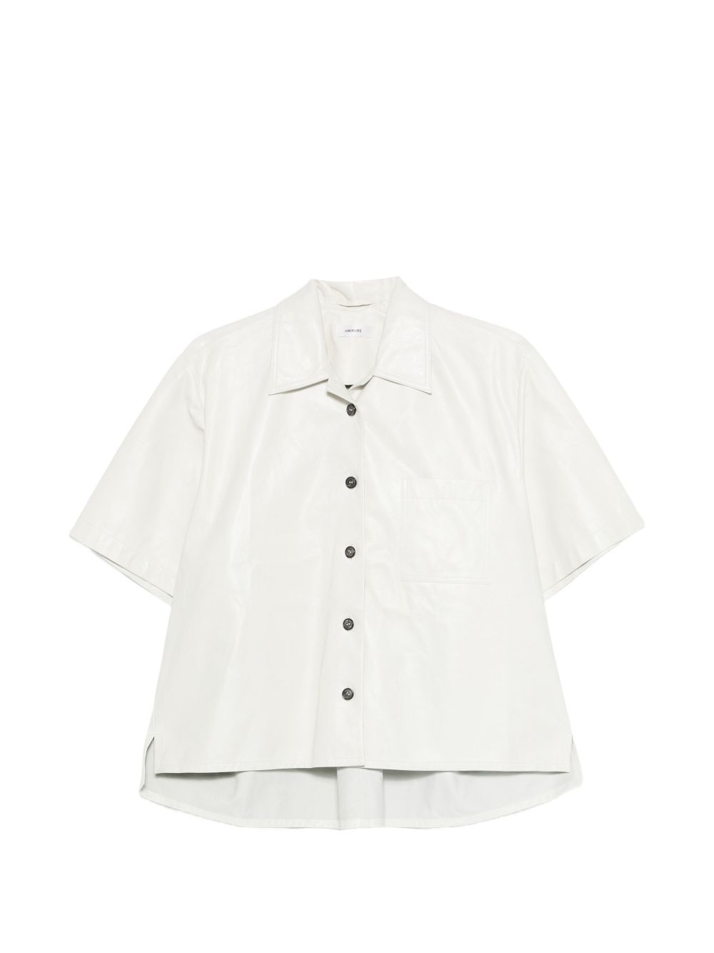 Camicia a maniche corte in pelle Avril in beige Haikure - donna 