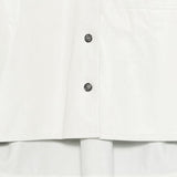 Camicia a maniche corte in pelle Avril in bianco opaco 