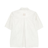 Camicia a maniche corte in pelle Avril in bianco opaco 