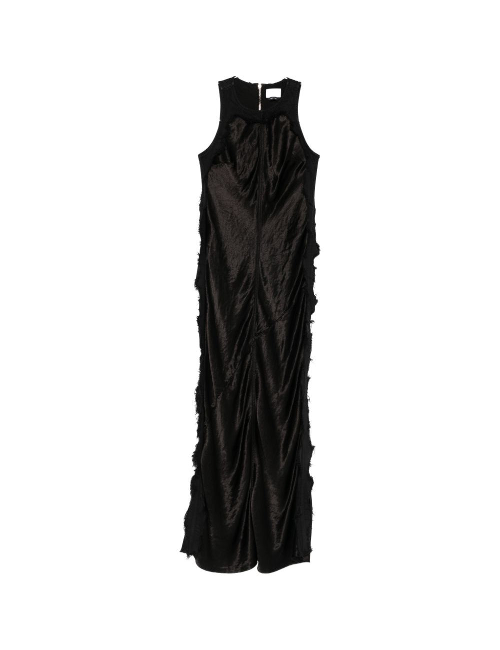 Abito midi con frange in nero Haikure - donna 