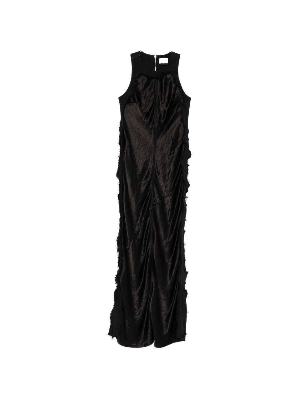 Abito midi con frange in nero Haikure - donna 